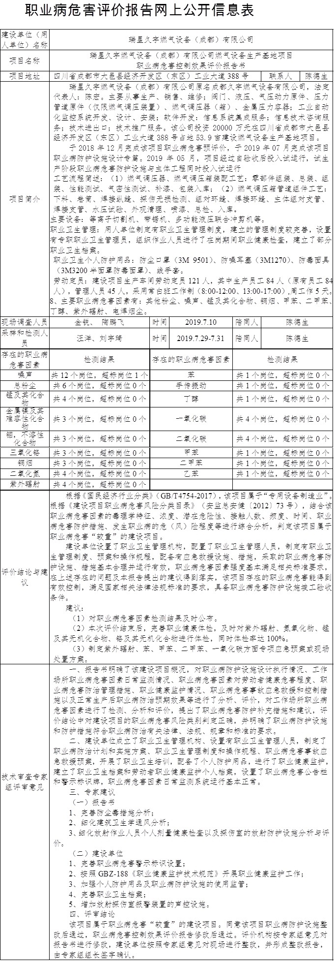 瑞星久宇燃气设备（成都）有限公司燃气设备生产基地项目职业病危害控制效果评价报告书.jpg