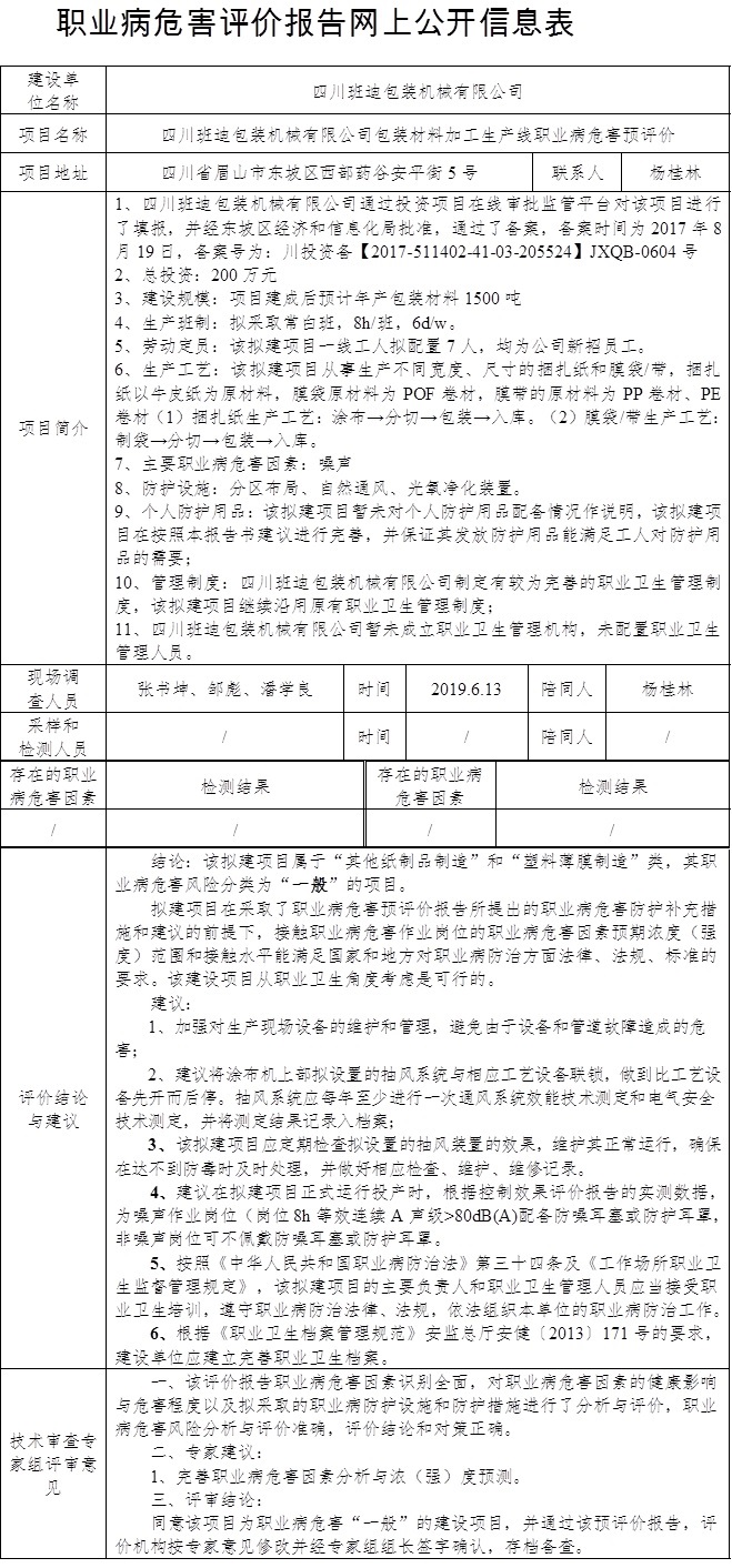 四川班迪包装机械有限公司包装材料加工生产线职业病危害预评价.jpg