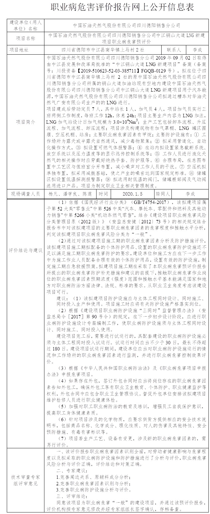 中国石油天然气股份有限公司四川德阳销售分公司中江铜山大道LNG新建项目职业病危害预评价.jpg