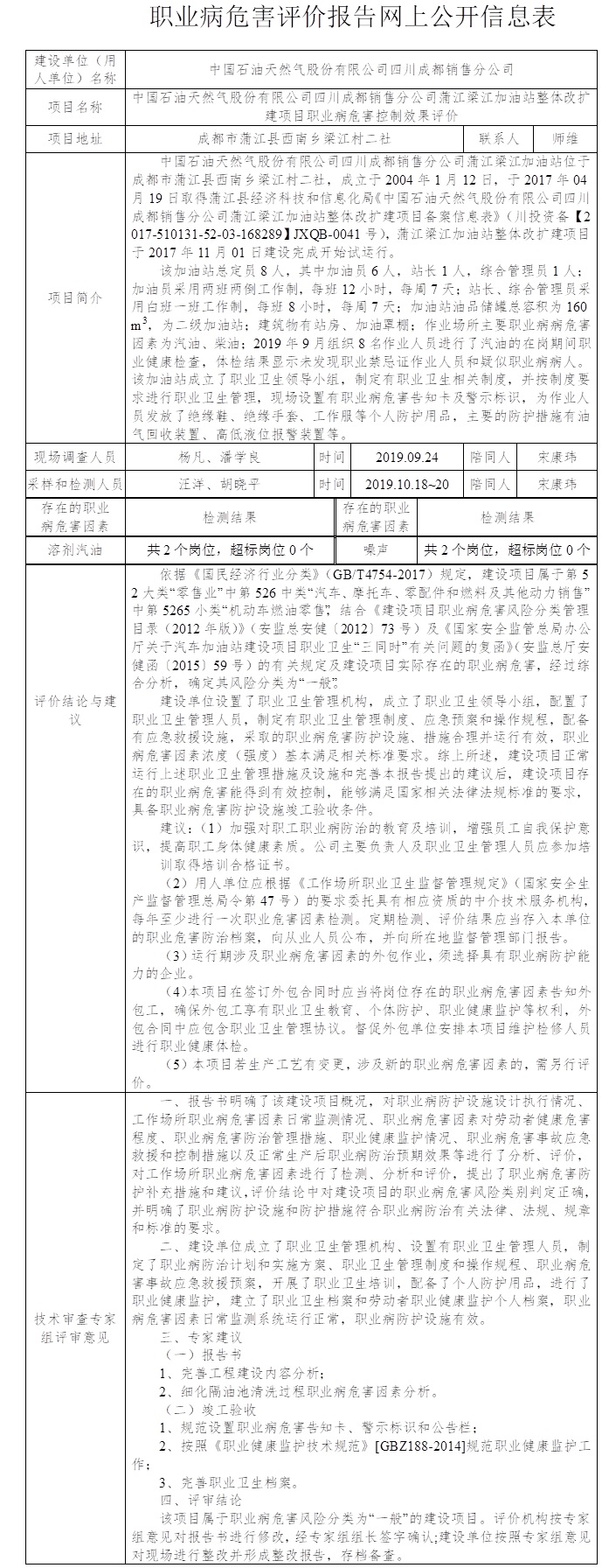 中国石油天然气股份有限公司四川成都销售分公司蒲江梁江加油站整体改扩建项目职业病危害控制效果评价.jpg