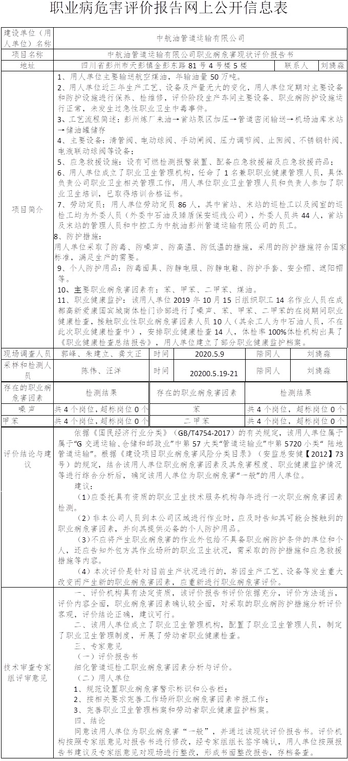 中航油管道运输有限公司职业病危害现状评价.jpg