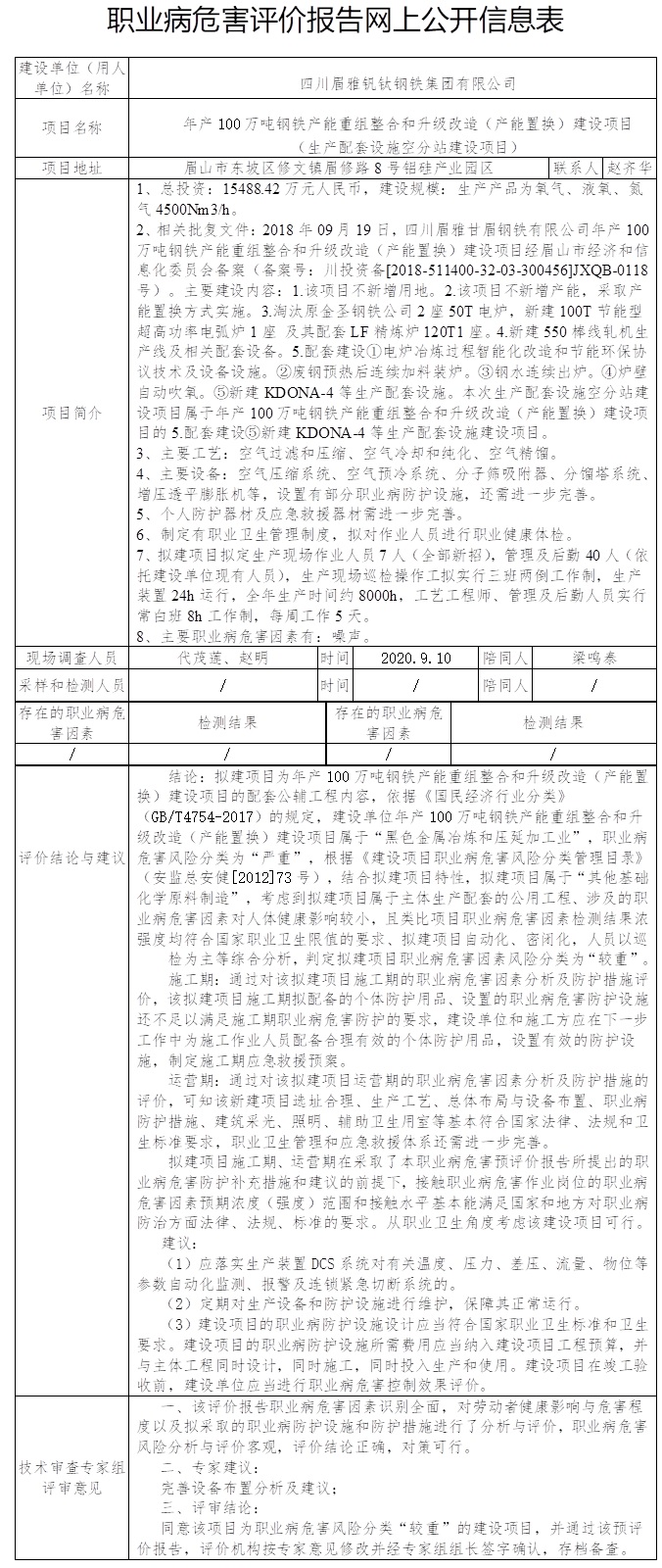 四川眉雅钒钛钢铁集团有限公司年产100万吨钢铁产能重组整合和升级改造（产能置换）建设项目职业病危害预评价.jpg