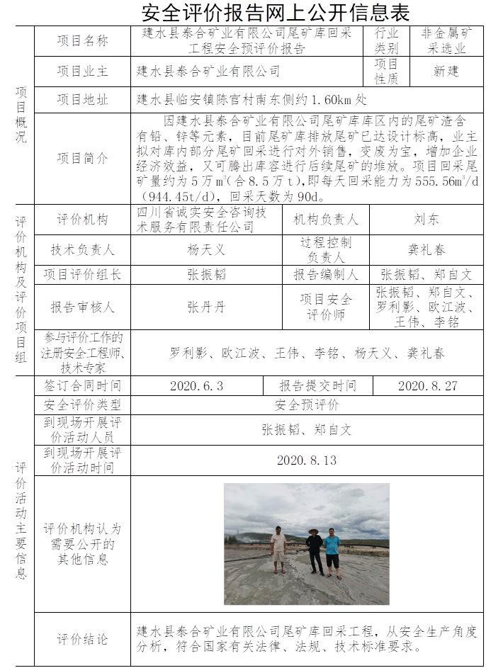 建水县泰合矿业有限公司尾矿库回采工程安全预评价.jpg