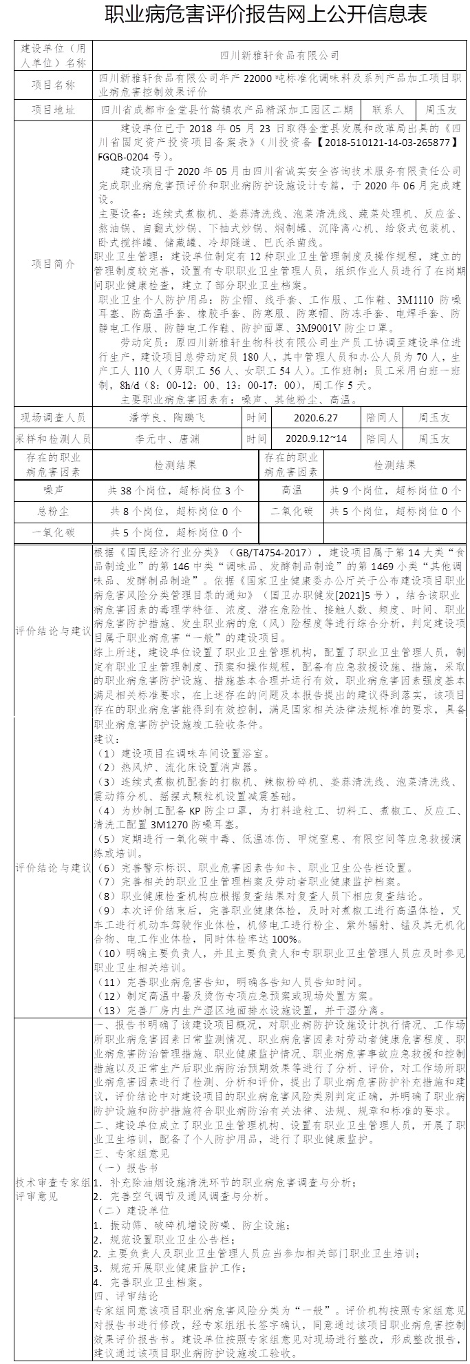 四川新雅轩食品有限公司年产22000吨标准化调味料及系列产品加工项目职业病危害控制效果评价.jpg