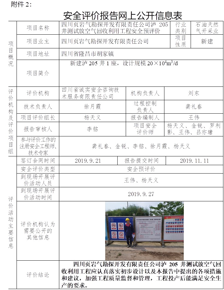 四川页岩气勘探开发有限责任公司泸205井测试放空气回收利用工程安全预评价.jpg