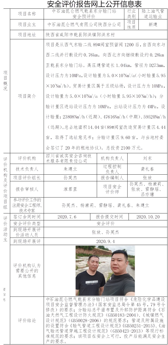 中石油昆仑燃气乾县东分输门站安全预评价.jpg