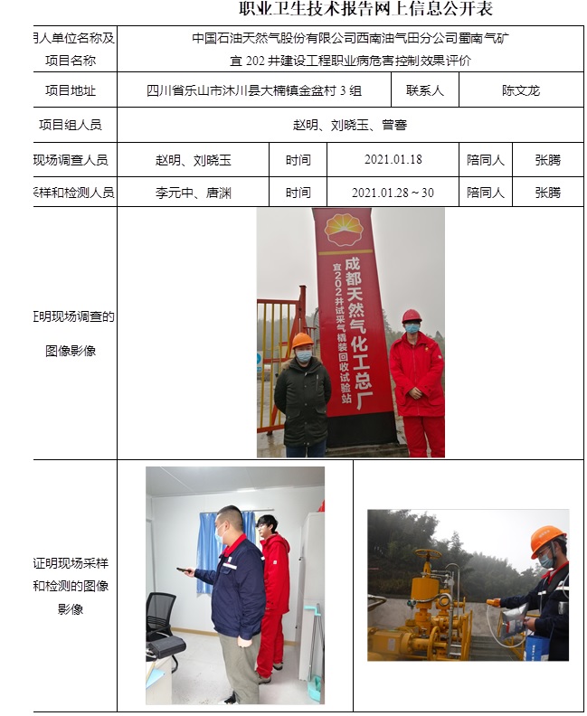 中国石油天然气股份有限公司西南油气田分公司蜀南气矿宜202井建设工程职业病危害控制效果评价.jpg
