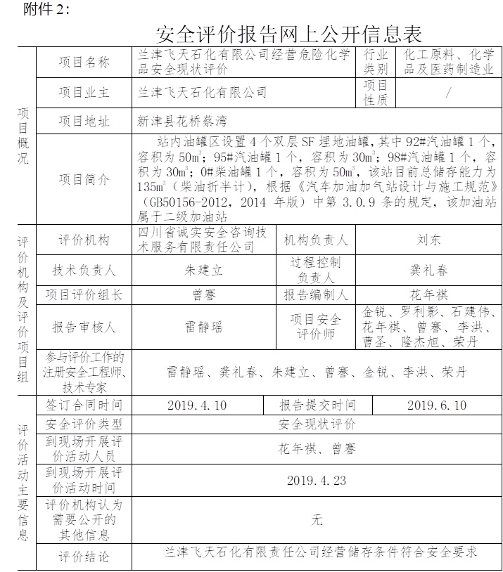 兰津飞天石化有限公司经营危险化学品安全现状评价.jpg