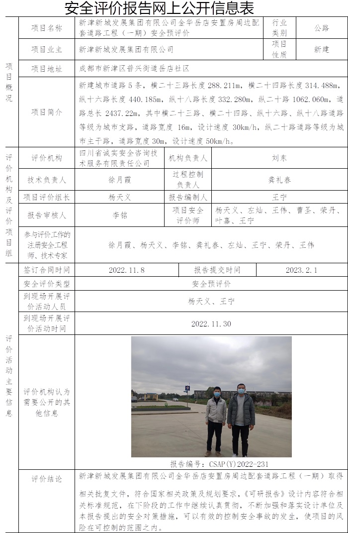 新津新城发展集团有限公司金华岳店安置房周边配套道路工程（一期）安全预评价.jpg