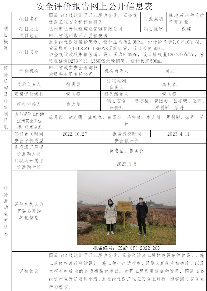 CSAP（Y）2022-208 国道542线达州至开江段讲金线、五金线迁改工程安全预评价报告.jpg