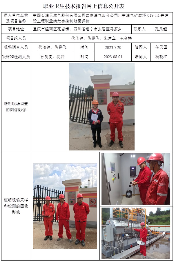 CSZP（K）2023-039 中国石油天然气股份有限公司西南油气田分公司川中油气矿磨溪019-H4井建设工程职业病危害控制效果评价.jpg