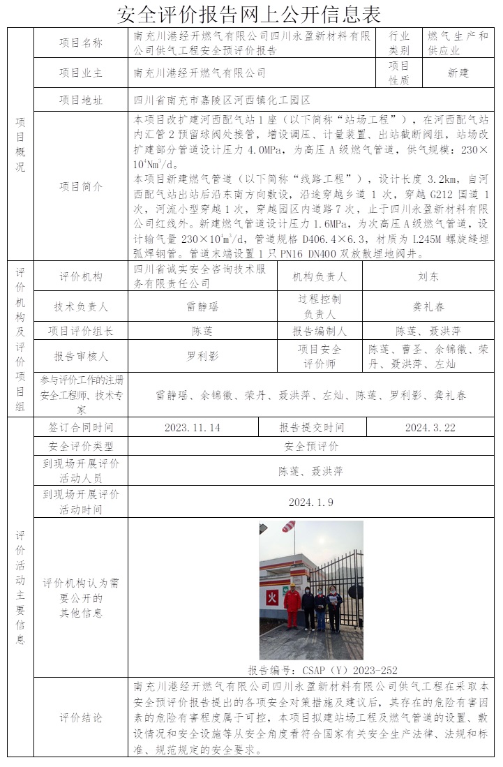 CSAP（Y）2023-252 南充川港经开燃气有限公司四川永盈新材料有限公司供气工程安全预评价报告.jpg