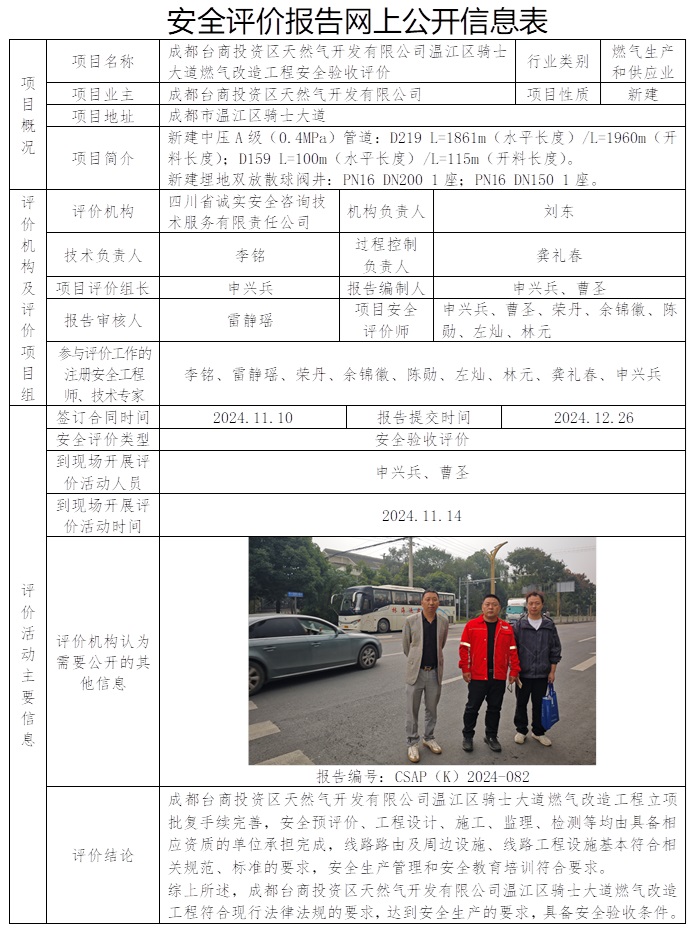 CSAP（K）2024-082 成都台商投资区天然气开发有限公司温江区骑士大道燃气管道改造工程安全验收评价.jpg