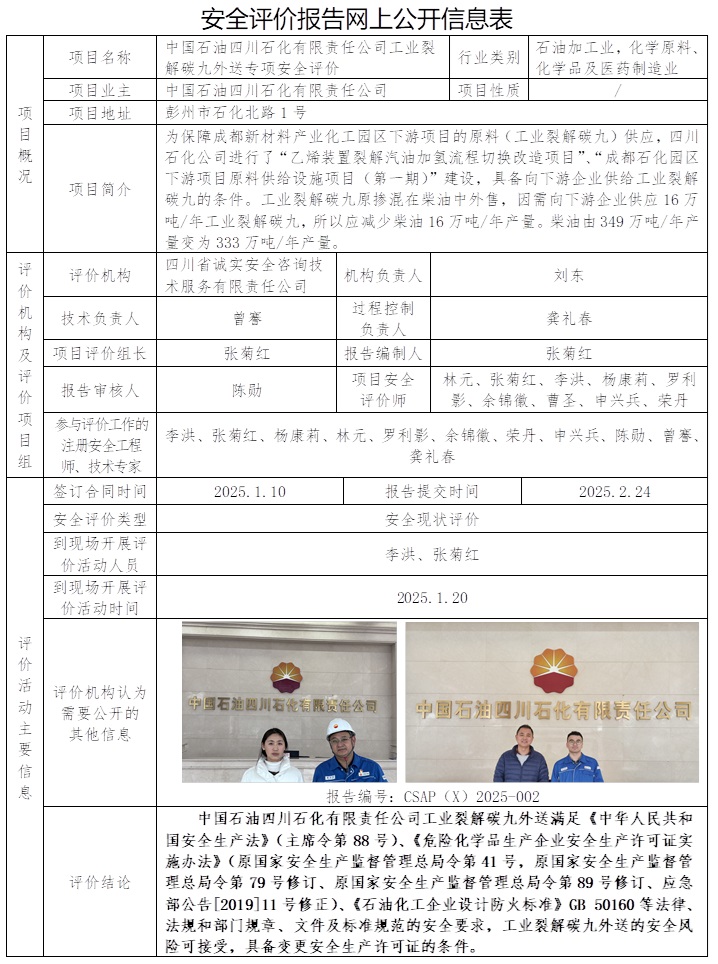 CSAP（X）2025-002  中国石油四川石化有限责任公司工业裂解碳九外送专项安全评价.jpg