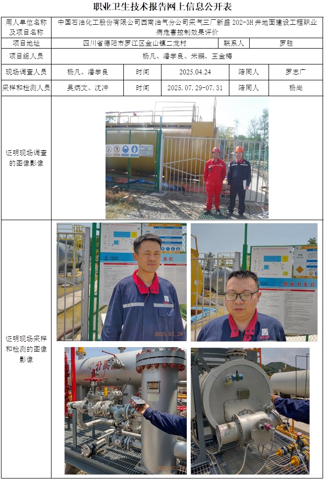2025.9.26出版  CSZP(K)2025-025+中国石油化工有限责任公司西南油气分公司采气三厂新盛202-3H井地面建设工程职业病危害控制效果评价网上公开信息表.jpg
