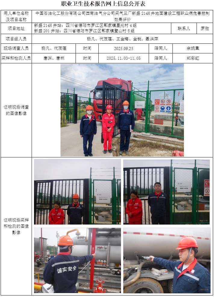 2025.11.30 CSZP(K)2025-076+中国石油化工有限责任公司西南油气分公司采气三厂新盛214H井地面建设工程职业病危害控制效果评价网上公开信息表.jpg