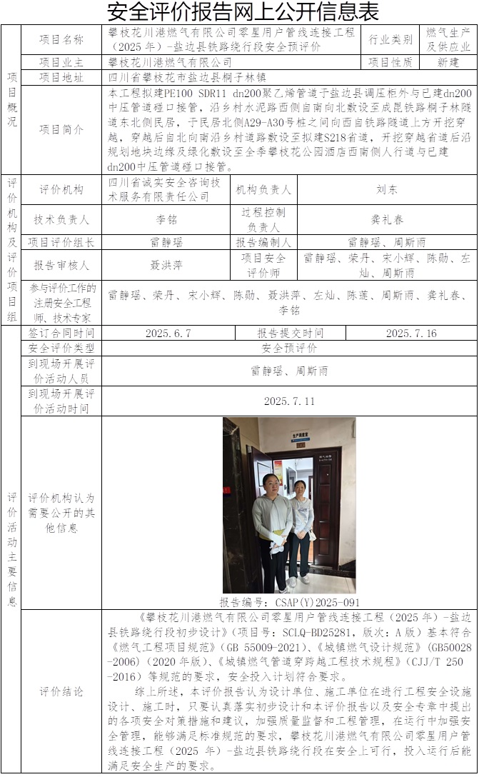 CSAP(Y)2025-091攀枝花川港燃气有限公司零星用户管线连接工程安全预评价.jpg