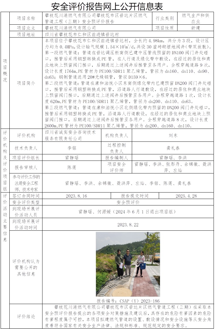 CSAP（Y）2023-186攀枝花川港燃气有限公司攀枝花市区普达片区燃气管道工程（三期）安全预评价报告.jpg