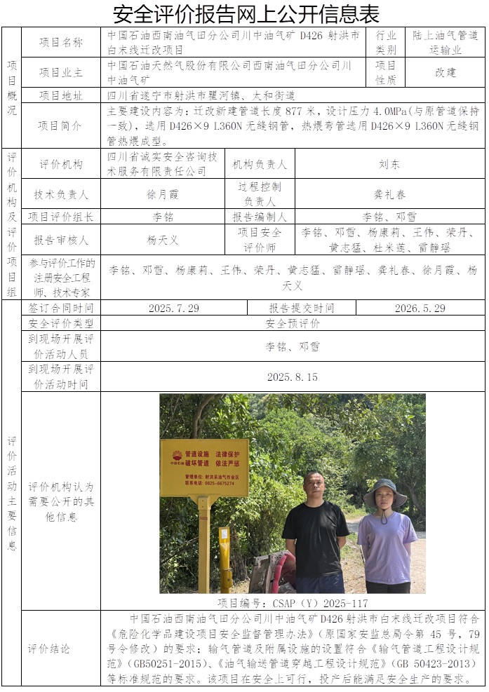 CSAP（Y）2025-117 中国石油西南油气田分公司川中油气矿D426射洪市白末线迁改项目安全评价报告.jpg